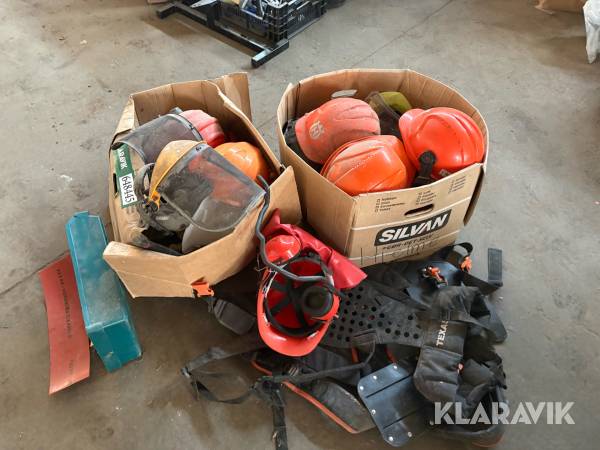 Sikkerhedsudstyr – hjelme, visirer og skovhuggerseler