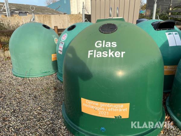 Glas/Papir/metal container Ukendt Glasfiber 4 styk