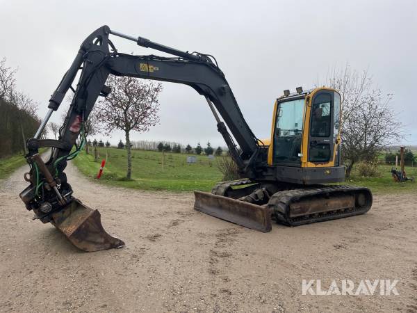 Gravemaskine Volvo ECR88 med planerskovl