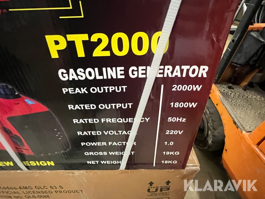 Generator Powertech PT2000, Køge, Klaravik auktioner
