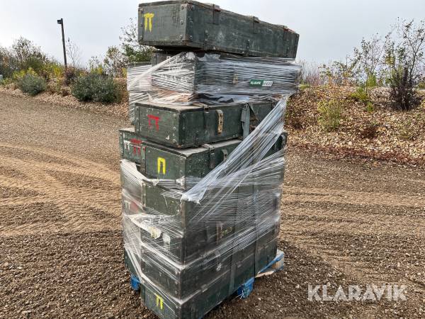 Ammunition kasser 120 x 40 x 25 cm 15 stk