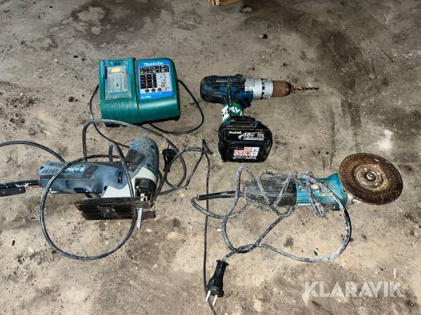 El værktøj Makita & Bosch 3 styk