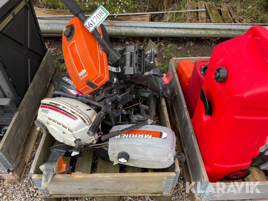 Påhængsmotorer & tanke Yamaha, sushikok, Johnson