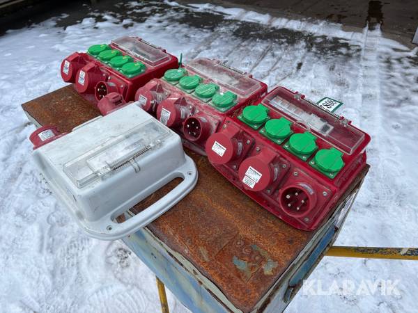 Byggestrømstavler og måler Malmbergs 1991201DK 16A 4 styk.