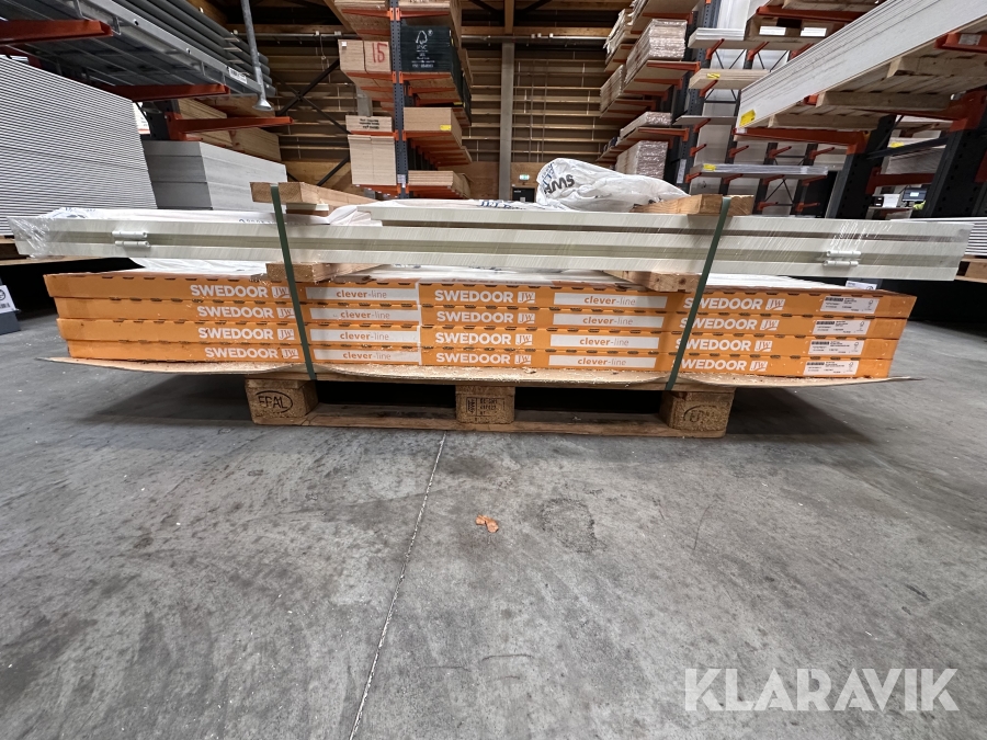 Dobbelt dør Style SP10 glas Hvid Swedoor 