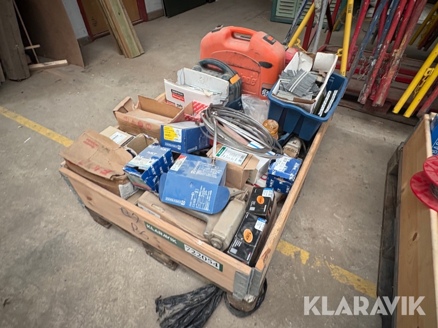 Blandet værktøj, redskaber og tilbehør 1 palle