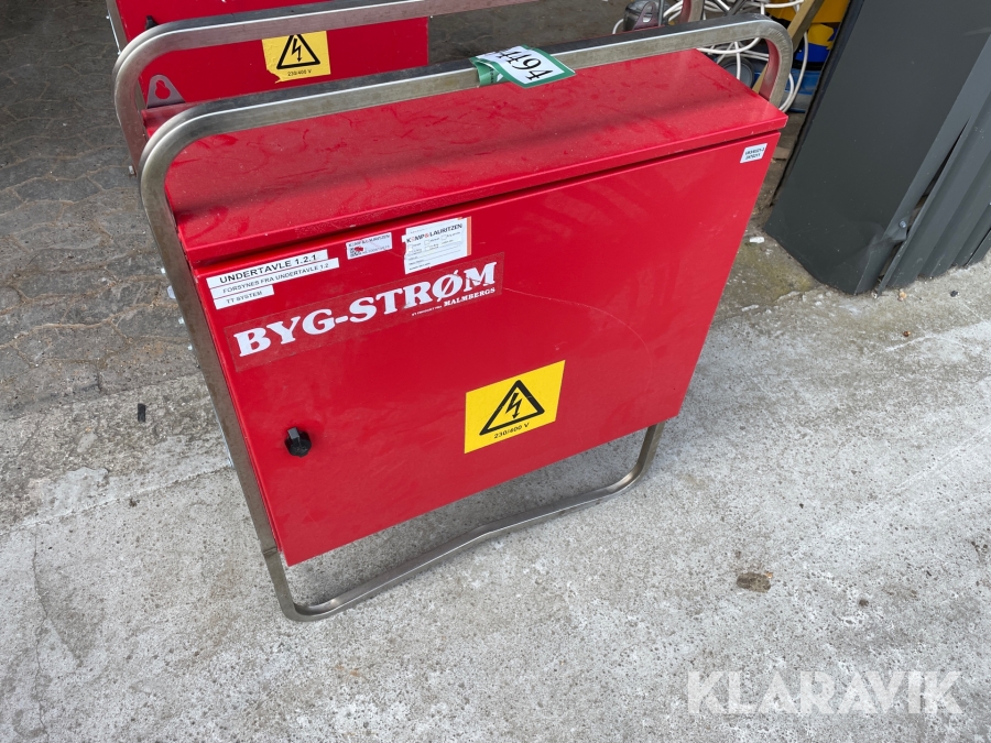 Byggestrømtavle Malmbergsvej BYG-STRØM UG56321-3W