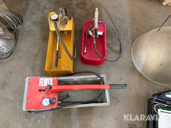trykprøvepumper Rigid, Rothenberger, Rems 3styk