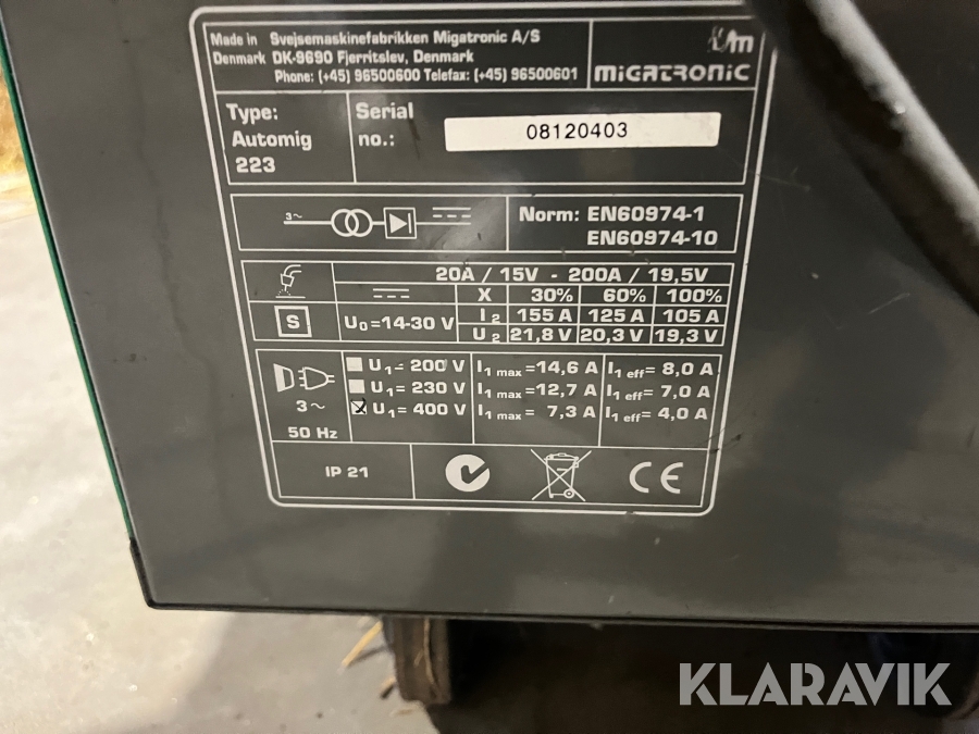 Svejsemaskine Migatronic Automig 223