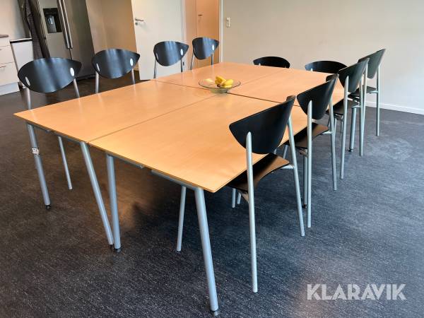 Kantineborde med stole Radius møbler Kantine 4 styk