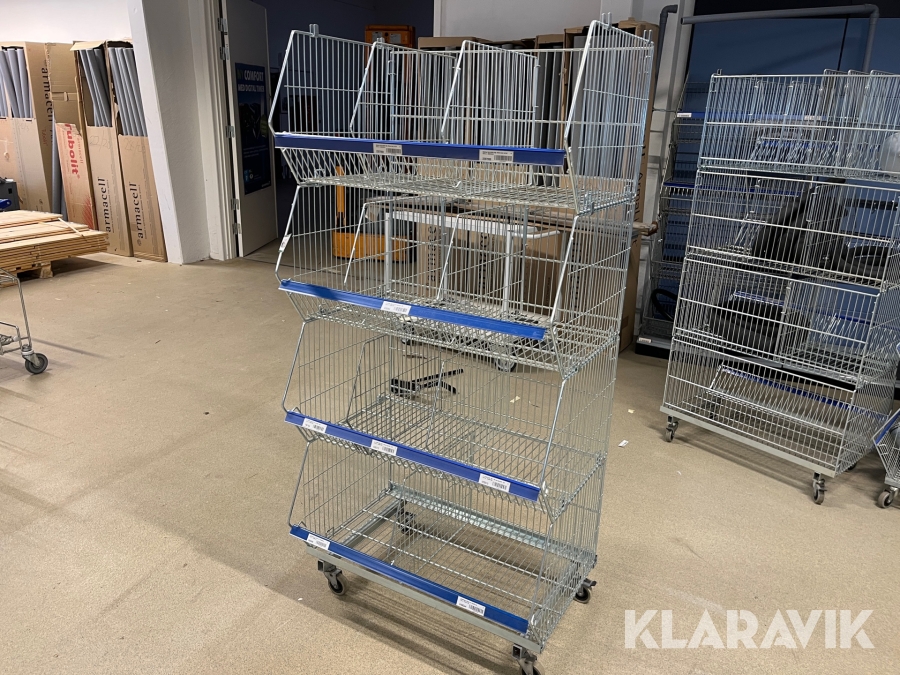 Værksteds- og butikskurve på hjul 10 styk