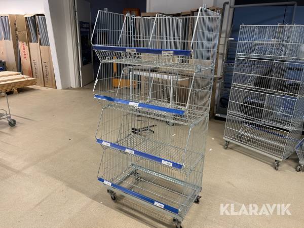 Værksteds- og butikskurve på hjul 10 styk