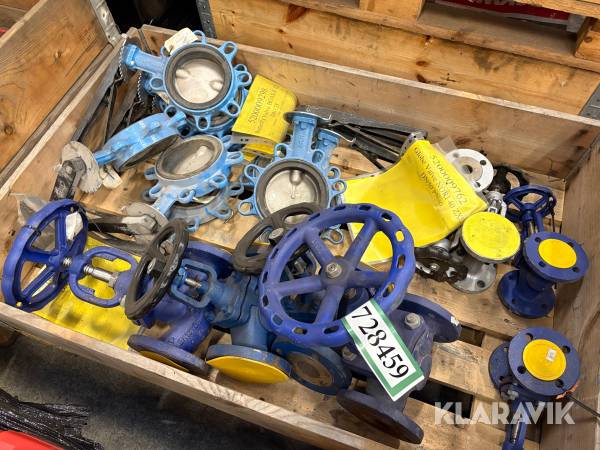 Ventiler - assorterede type og størrelse