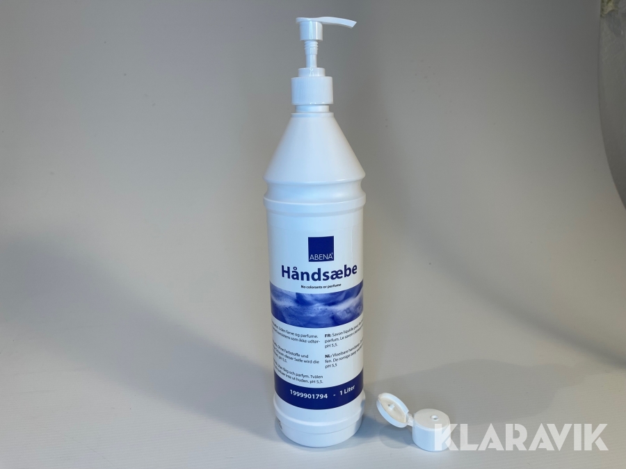 Flydende håndsæbe Abena 1 liter med pumpe, 360 stk.