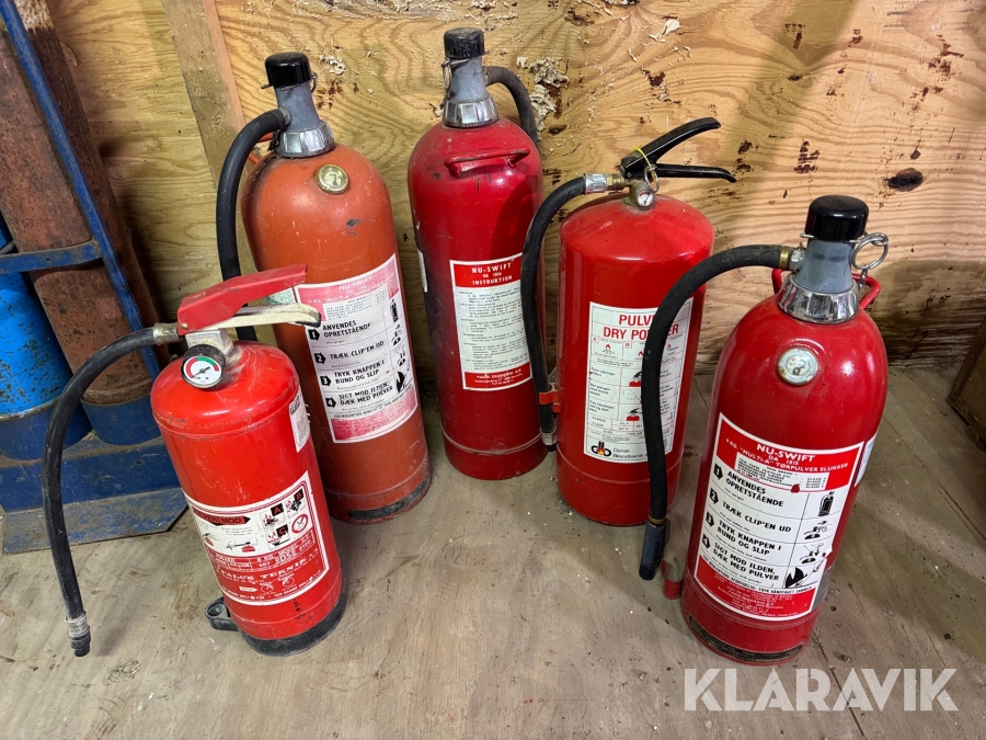 Brandslukkere 5 styk 