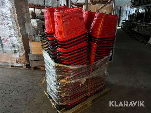 Indkøbskurve på hjul 1 palle - 110 styk