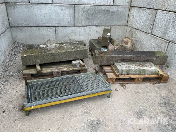 Granit trin/sten 8 styk