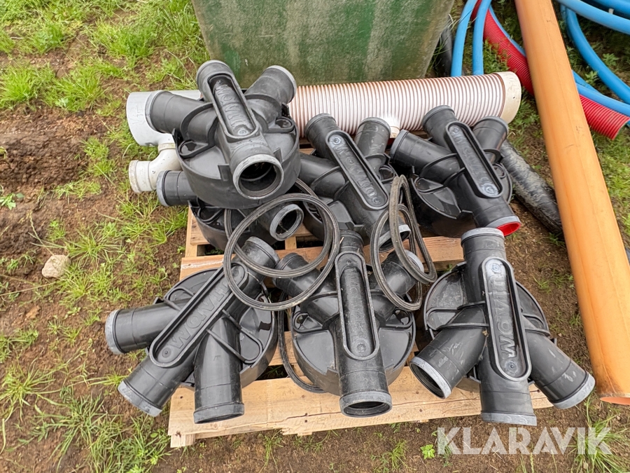 Parti kloak rør og fittings