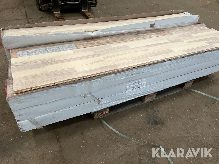 Parketgulv 21 mm.  25,87 m2 Parquet Unique Ask hvid matlak