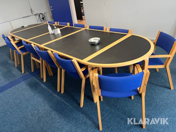 Kontormøbler med 14 stole