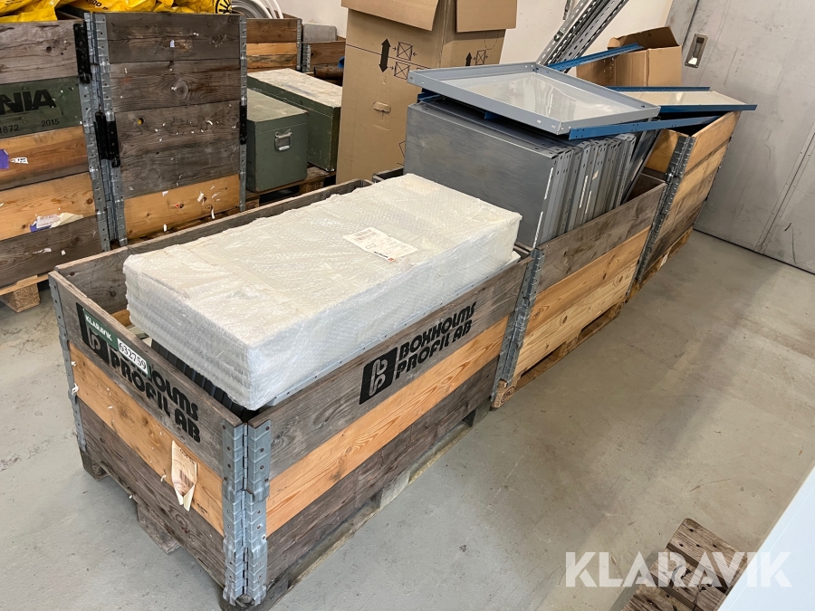 Assorteret Lagerreoler 3 paller