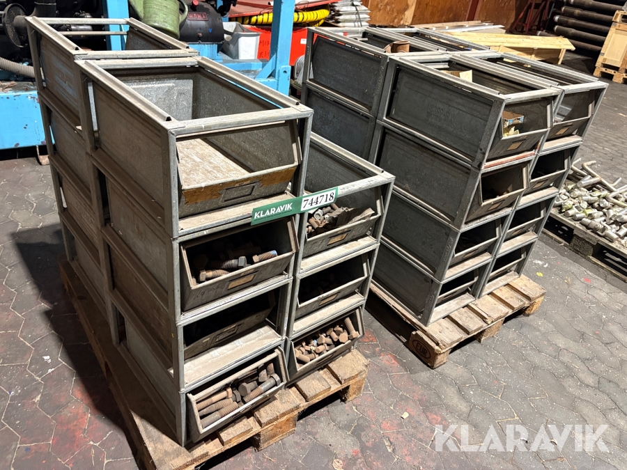 Bolte og møtrikker inklusiv Opbevaringskasser - assorterede størrelse og type