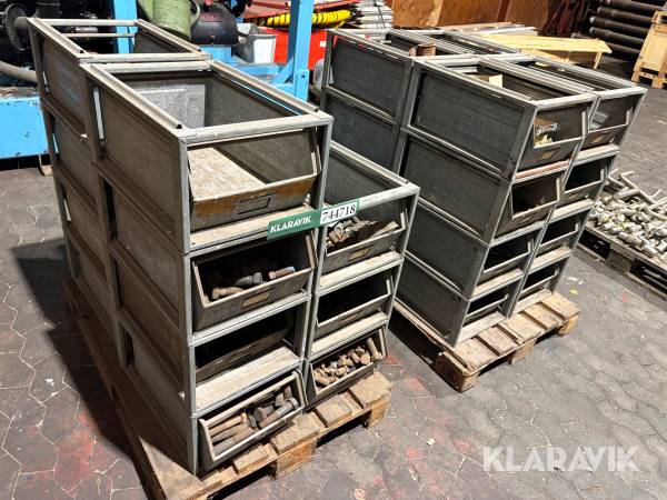 Bolte og møtrikker inklusiv Opbevaringskasser - assorterede størrelse og type