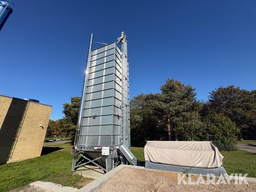 Udendørssilo BM 300 galvaniseret med fyldebeholder og vægt MU-300