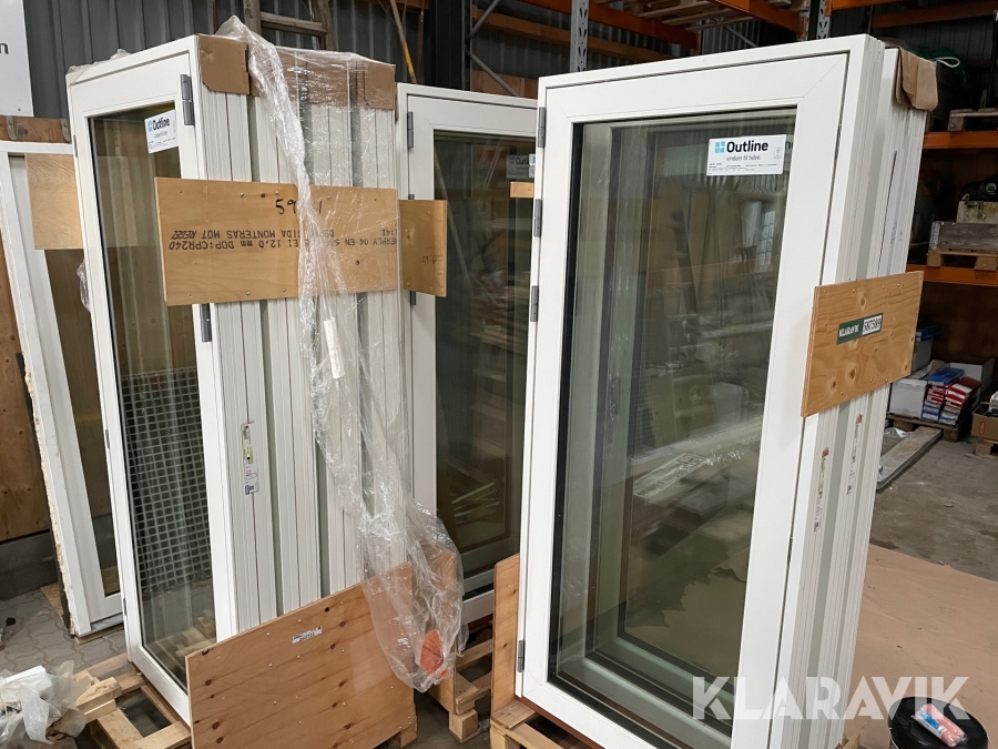 Facadedør 10 stk Outline 3-lags træ/alu