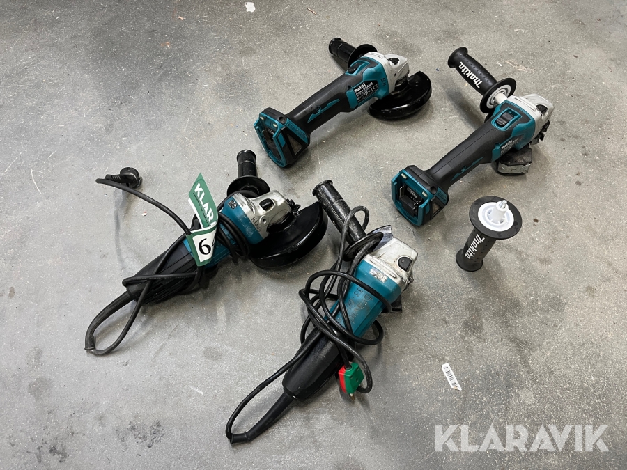 Vinkeltslibere Makita DGA506/GA5030R 4styk