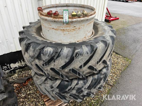 Tvillingehjul Michelin 480/65R28 - 2 styk - med klemmer