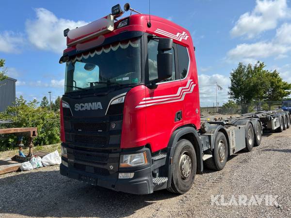 Lastbil m. wirehejs Scania R580 8X4