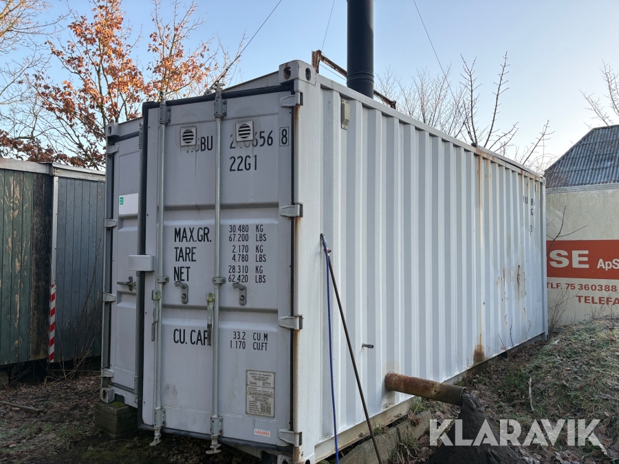 Container med fyrringsenhed Reka HKRST-FSK - til flis og træmel