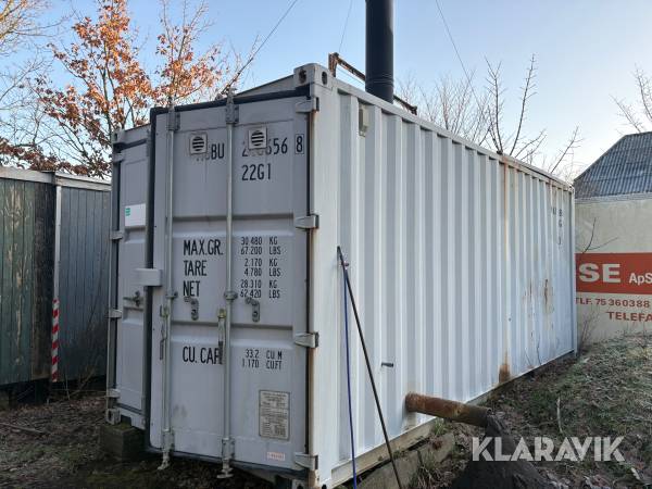 Container med fyrringsenhed Reka HKRST-FSK - til flis og træmel