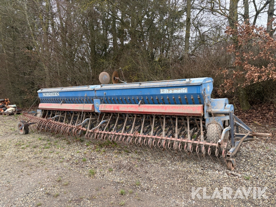 Såmaskine Nordsten Lift-o-matic 5 meter med efterharve