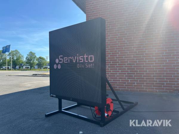 Udendørs LED facadeskærm med stativ Servisto