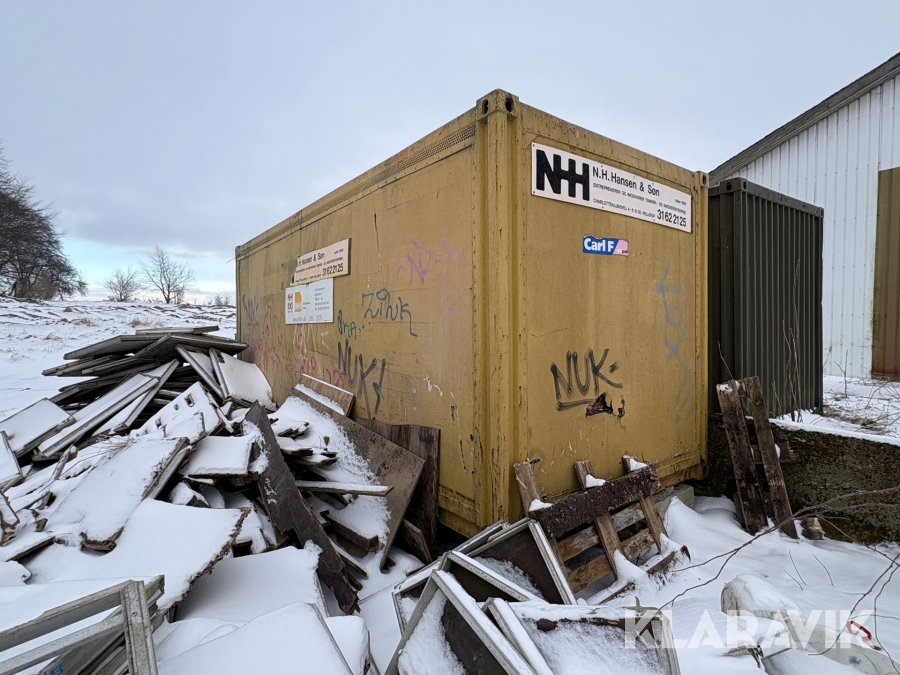 Container 20 fod med fibertræsider