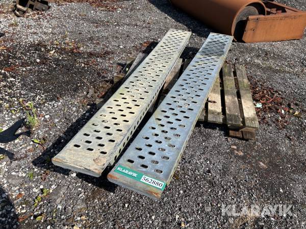 Entreprenør alu ramper 2500mm 2 styk