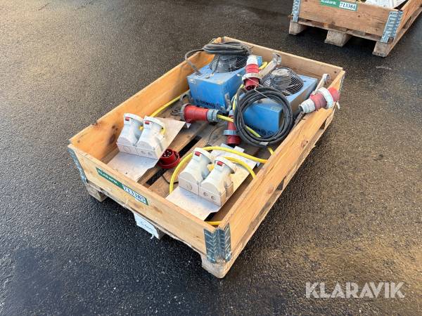 Lot med varmekanoner og kraftstik udtag El-bjørn