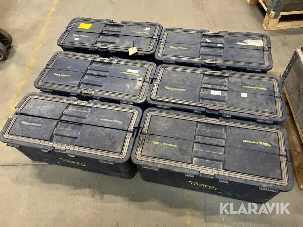Værktøjskasser Raaco Compact 6 styk