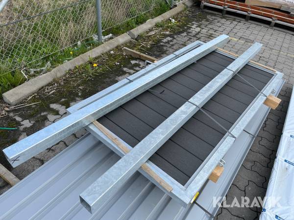 Galvaniseret hegnsprofiler låge og 5 stolper