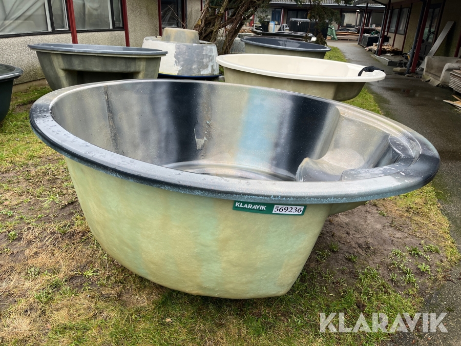 Glasfiberindsats til vildmarksbad ø: 225 cm udvendig 