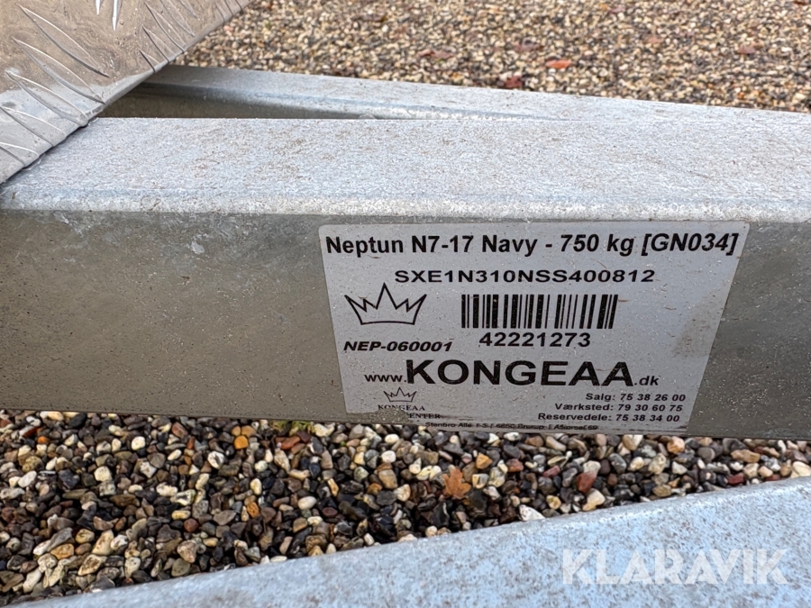 Stilladstrailer Kongeaa Neptun N7-17