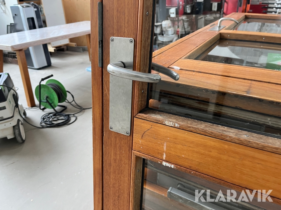 Hoveddøre med dørpumpe Teak Træ - 5 styk