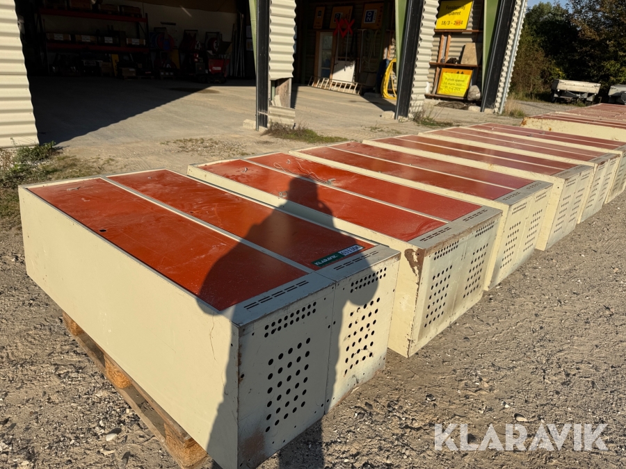 Stålskabe 2 låger 6 stk.