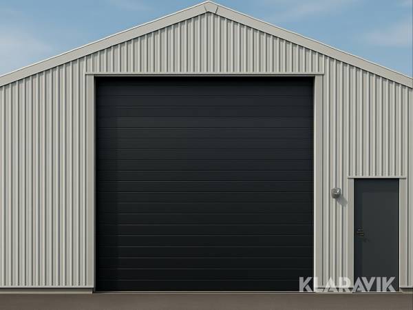 Ledhejseport Bearsafe RAL9005 3 linjer, 4x4m