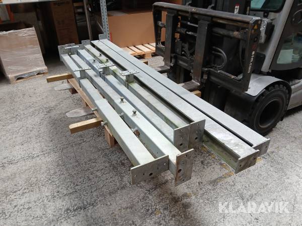 Galvaniseret stålsøjler 4stk variabel + 2 stk fast