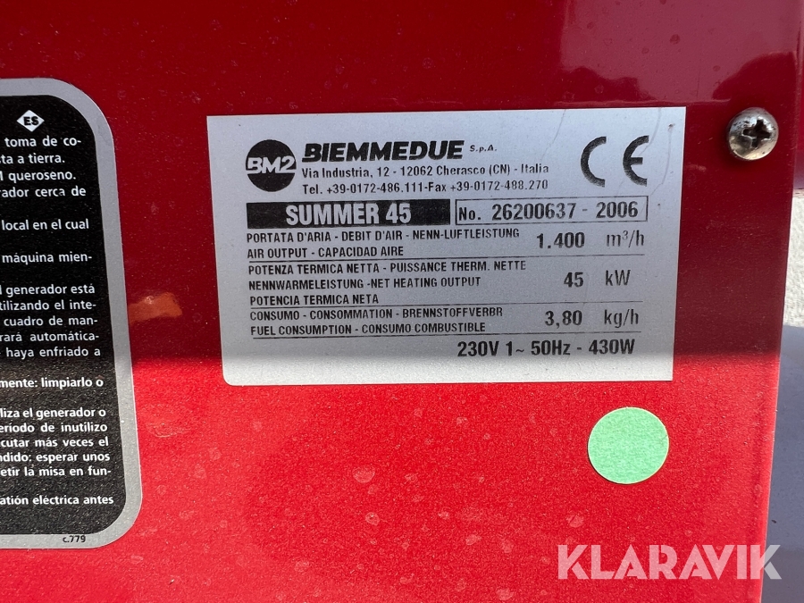 Varmekanon Biemmedue Summer 45