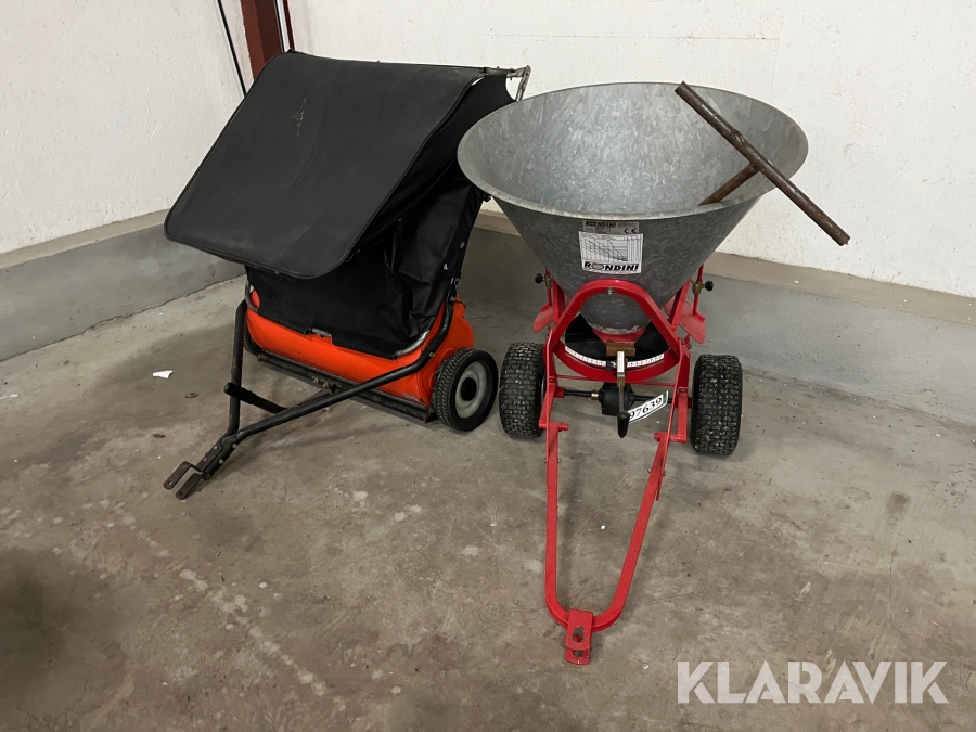 Græsopsamler og gødningsspreder Husqvarna og Rondini