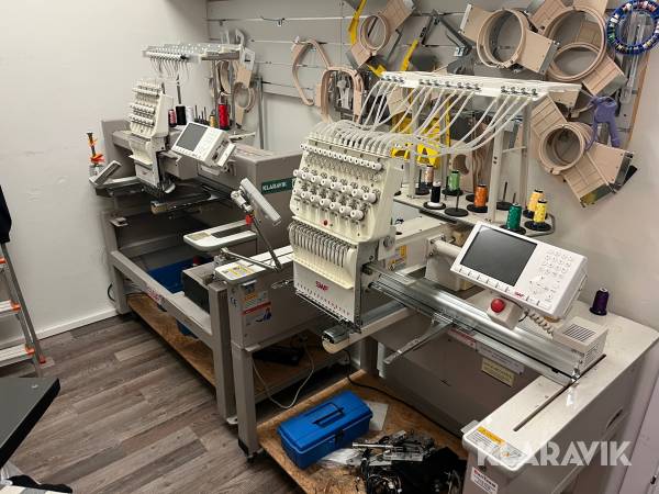 Broderings maskiner SWF 3 styk med tråd